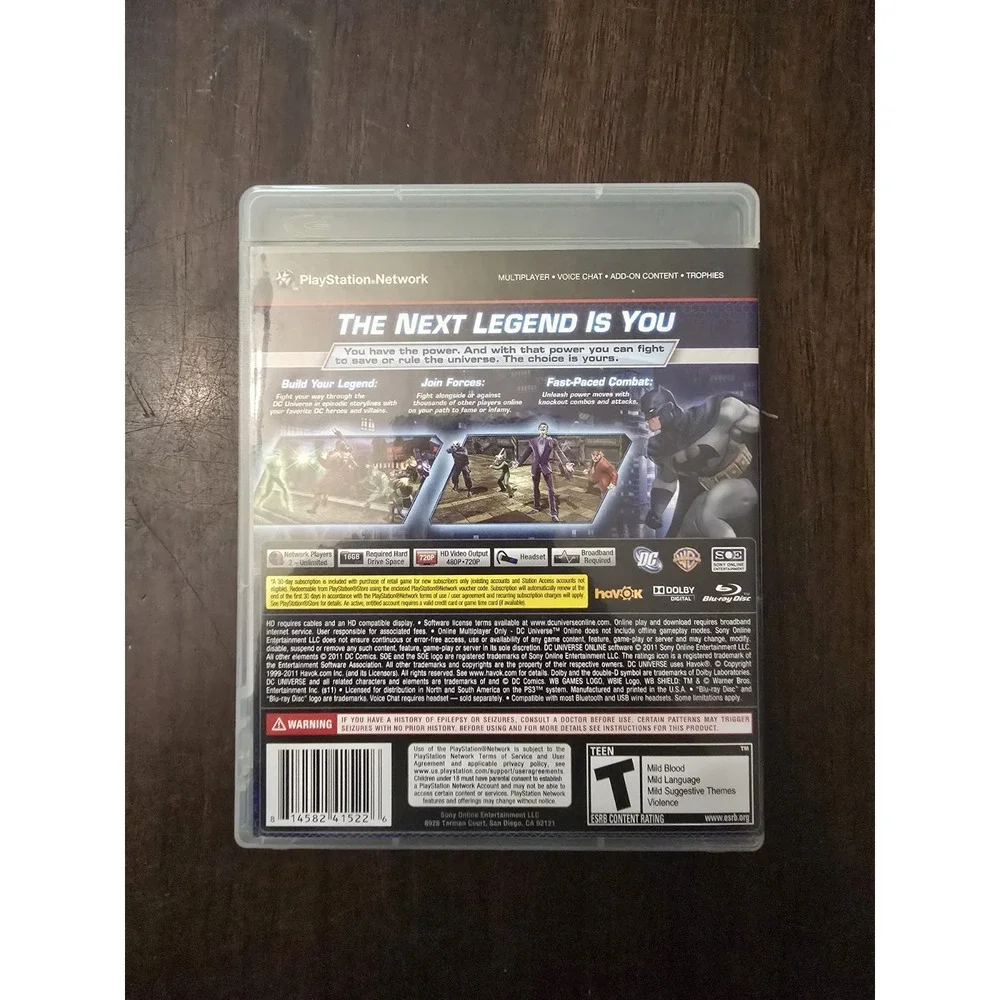 PS3 DC Universe Online Video Game The Next Legend is You Multiplayer Online 720p